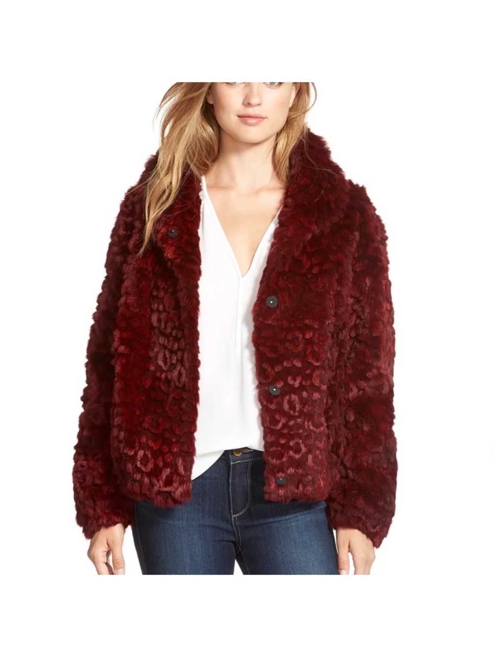 Diane von Furstenberg Julia Genuine Rabbit Fur Bomber Jacket Luxury Designer